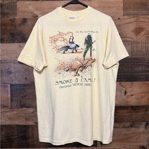 Vintage Operation Desert Shield Smoke Camel Military Army 90s T-Shirt Size L